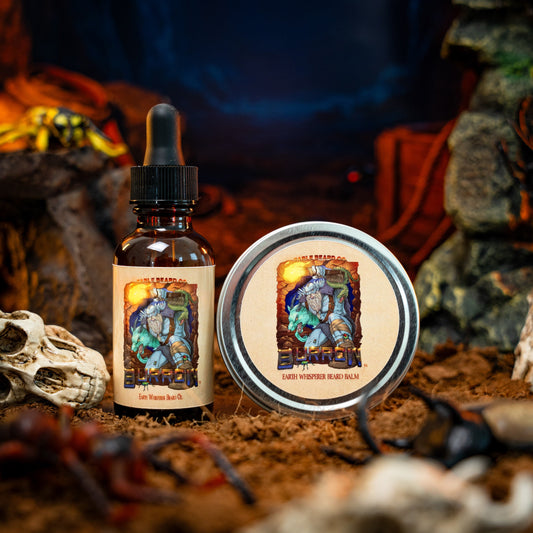 Burrow - Beard Oil & Balm Kit - Mineralic Mint, Cave Dried Herbs, Lemon Zest