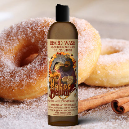 The Baker - Beard Wash - Fresh Doughnuts, Warm Vanilla Sugar, Hint of Cinnamon Spice