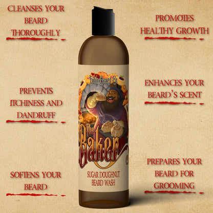 The Baker - Beard Wash - Fresh Doughnuts, Warm Vanilla Sugar, Hint of Cinnamon Spice