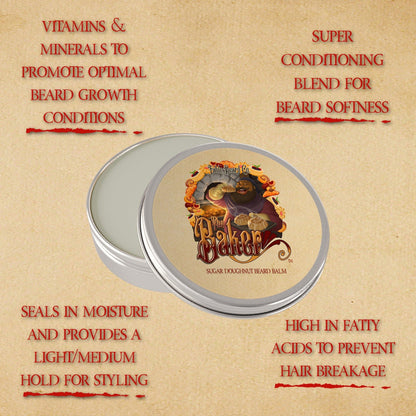 The Baker - Beard Oil & Balm Kit - Fresh Doughnuts, Warm Vanilla Sugar, Hint of Cinnamon Spice