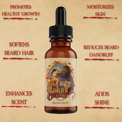 The Baker - Beard Oil & Balm Kit - Fresh Doughnuts, Warm Vanilla Sugar, Hint of Cinnamon Spice