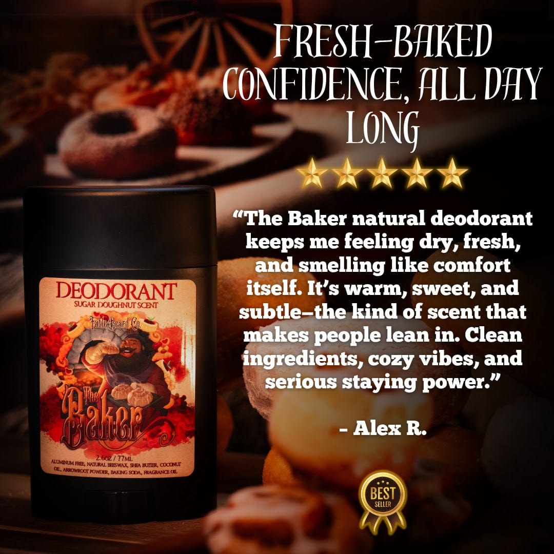 The Baker - Deodorant - Fresh Doughnuts, Warm Vanilla Sugar, Hint of Cinnamon Spice