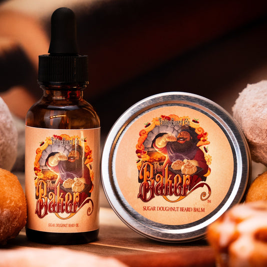 The Baker - Beard Oil & Balm Kit - Fresh Doughnuts, Warm Vanilla Sugar, Hint of Cinnamon Spice