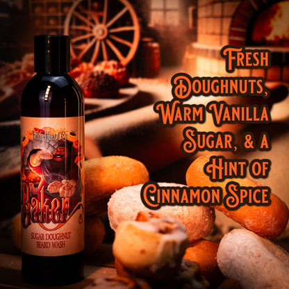 The Baker - Beard Wash - Fresh Doughnuts, Warm Vanilla Sugar, Hint of Cinnamon Spice