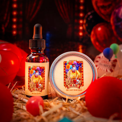 Balloon Man - Beard Oil & Balm Kit - Twisted Carnival Lollipops, Electric Yuzu, Rock Candy Crystals