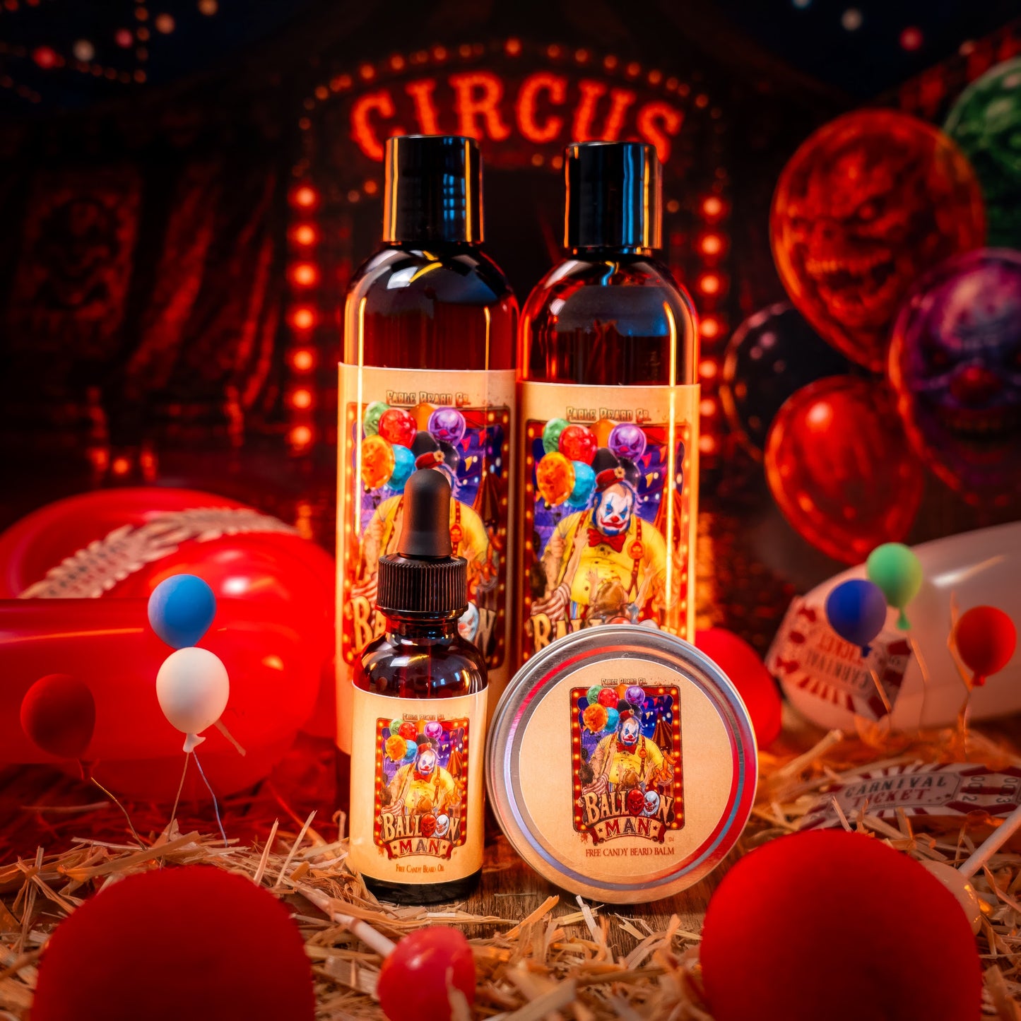 Balloon Man - Complete Balm Kit - Twisted Carnival Lollipops, Electric Yuzu, Rock Candy Crystals