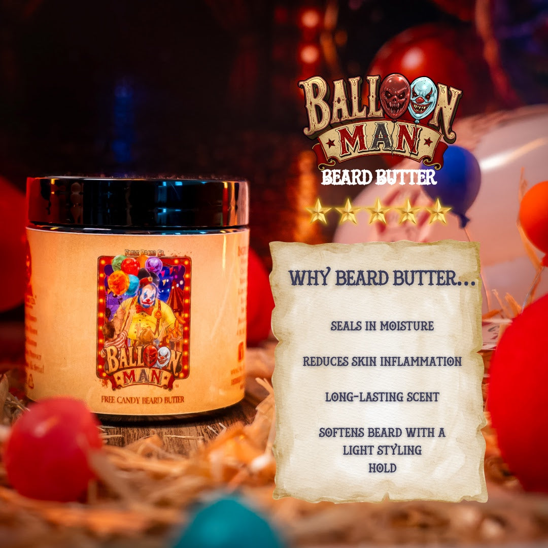 Balloon Man - Beard Butter - Twisted Carnival Lollipops, Electric Yuzu, Rock Candy Crystals
