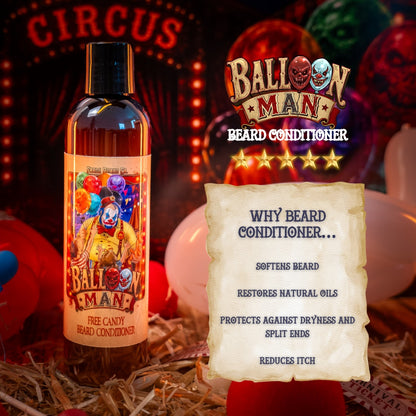 Ballon Man - Beard Conditioner - Twisted Carnival Lollipops, Electric Yuzu, Rock Candy Crystals
