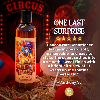 Ballon Man - Beard Conditioner - Twisted Carnival Lollipops, Electric Yuzu, Rock Candy Crystals
