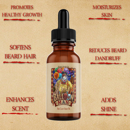 Balloon Man - Beard Oil - Twisted Carnival Lollipops, Electric Yuzu, Rock Candy Crystals
