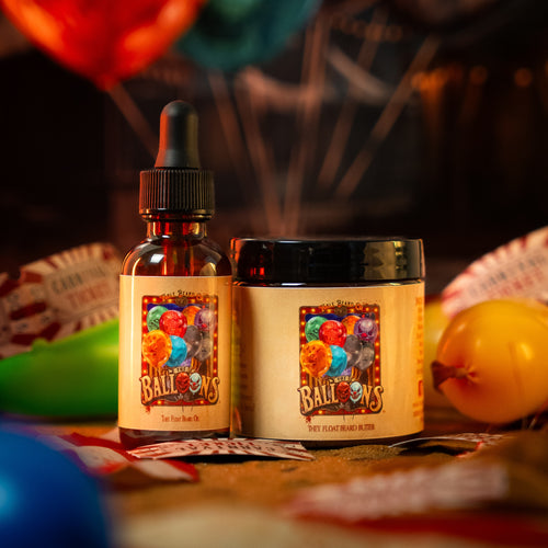 The Balloons - Beard Oil & Butter Kit - Sinister Cherry Cola, Fizzy Popping Candy, Golden Caramel