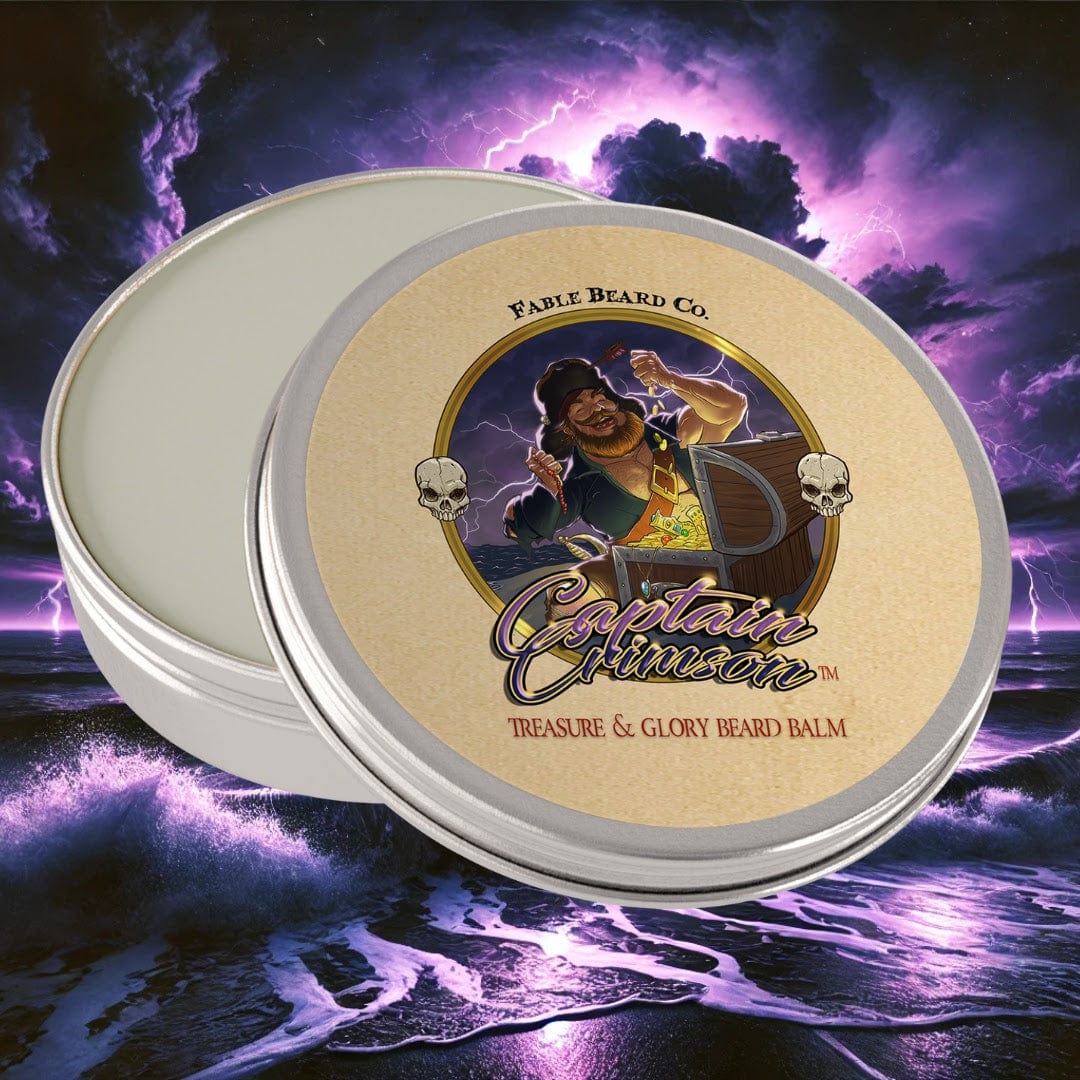 Captain Crimson - Beard Balm - Creamy Coconut, Warm Amber, Sea Salt, and Fresh Vanilla