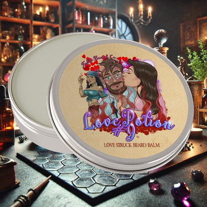 The Love Potion - Beard Balm - Fierce Citrus, Rugged Musk, Soft Peaches, and Light Berries