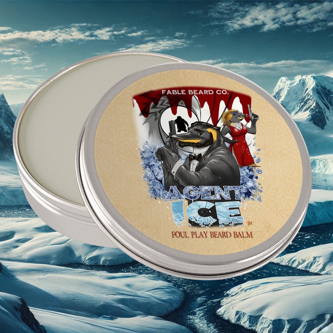 Agent Ice - Beard Balm - Frosted Cologne, Alluring Amber, Peppermint Schnapps, Devious Musk