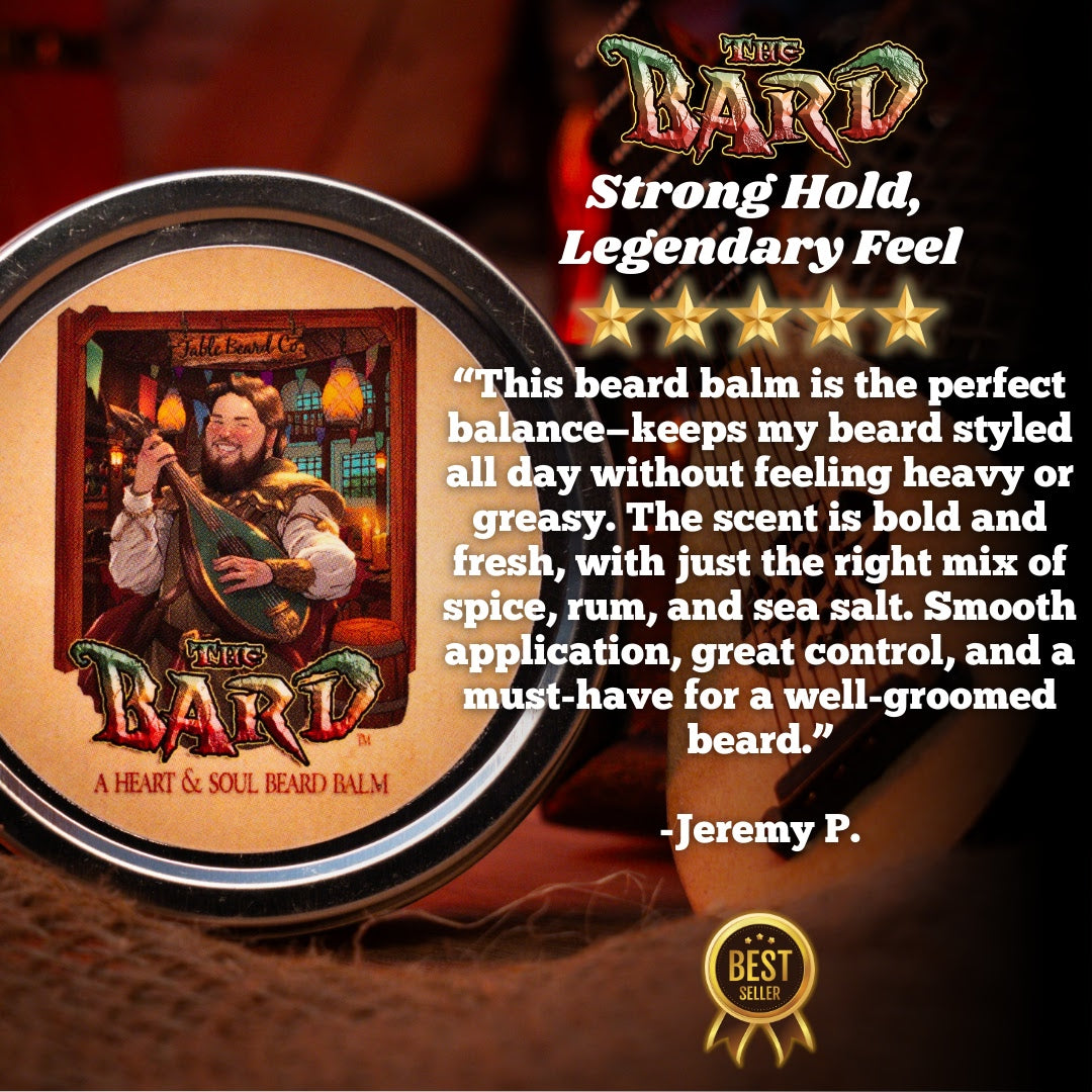 The Bard - Beard Balm - Inviting All Spice, Aged Dark Rum, and Black Sea Salt