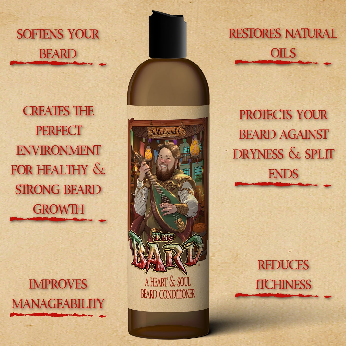 The Bard - Beard Conditioner - Inviting All Spice, Aged Dark Rum, and Black Sea Salt