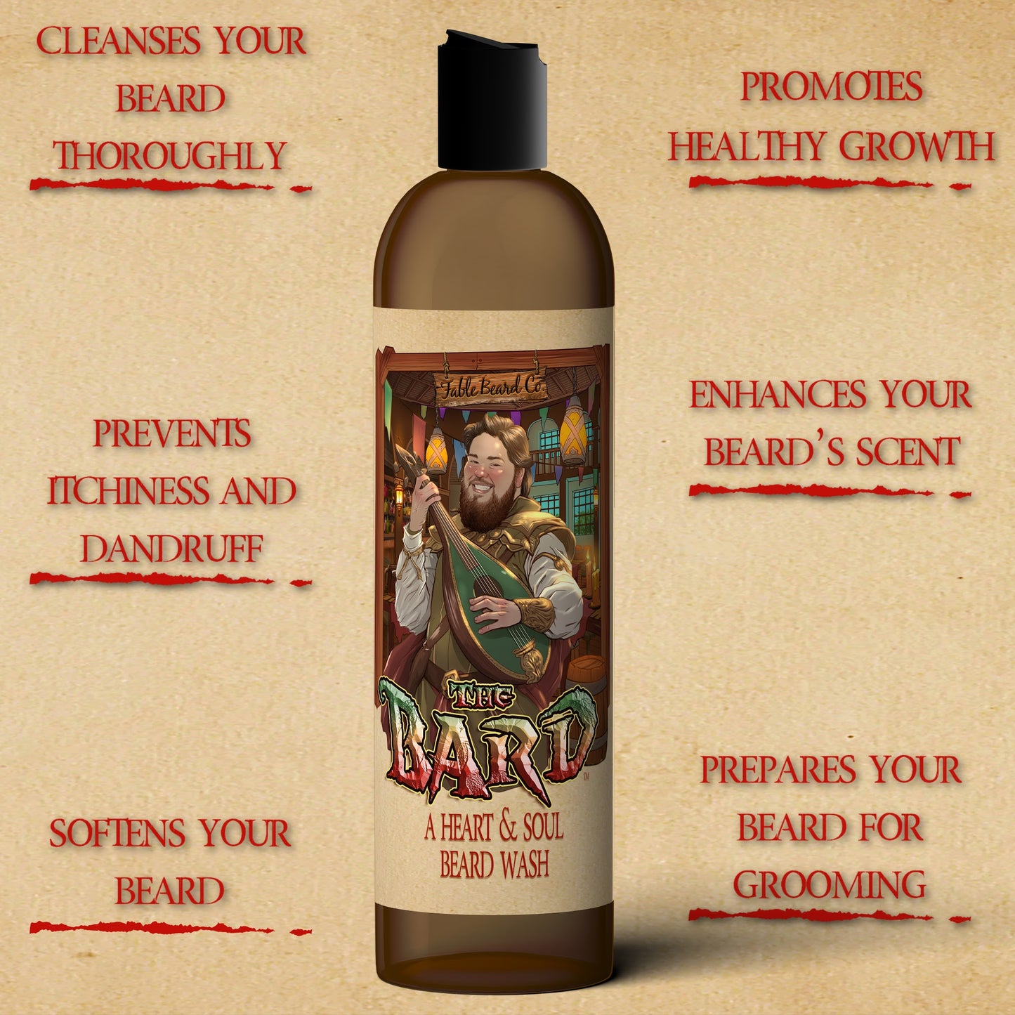 The Bard - Beard Wash - Inviting All Spice, Aged Dark Rum, and Black Sea Salt