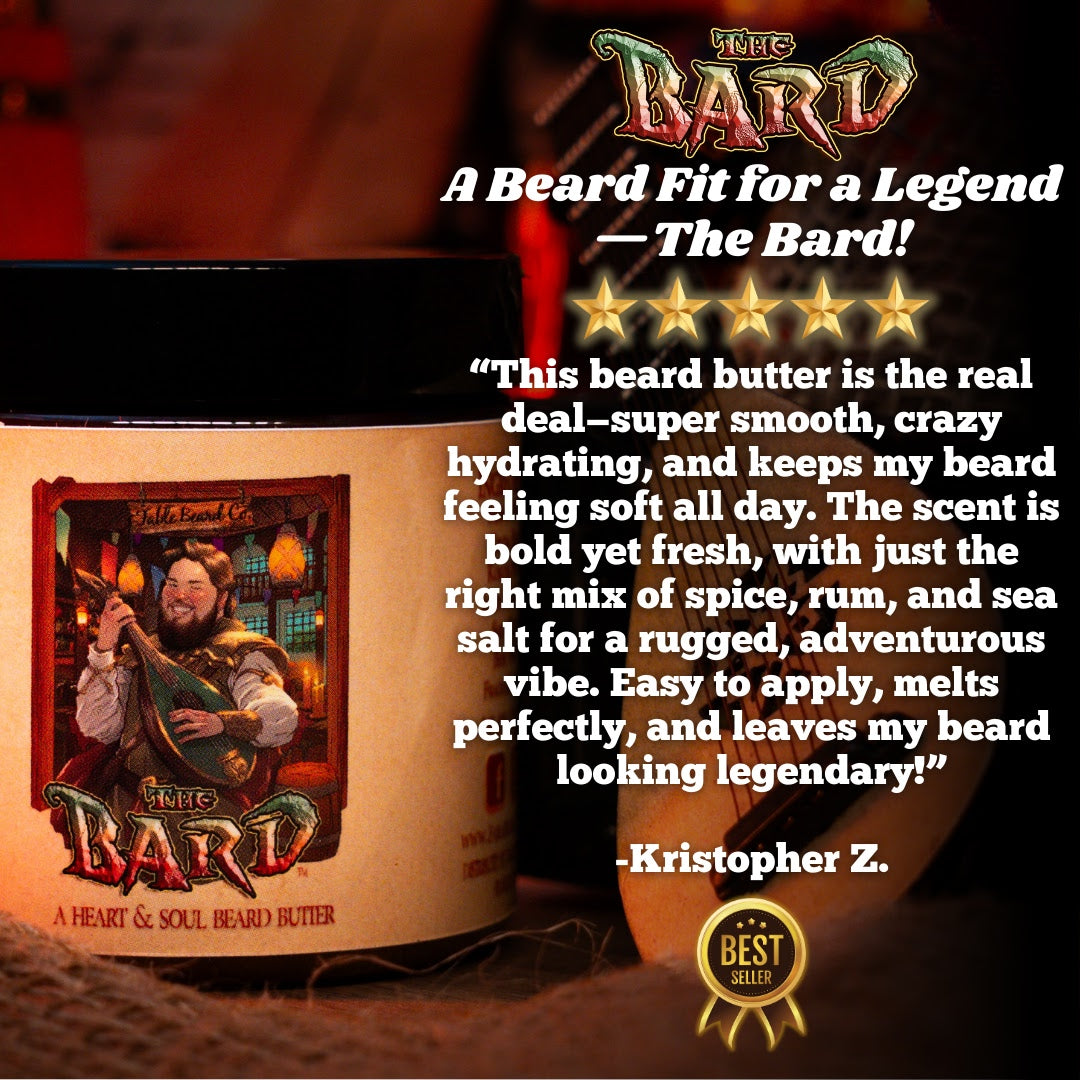 The Bard - Beard Oil & Butter Kit - All Spice, Aged Dark Rum, and Black Sea Salt