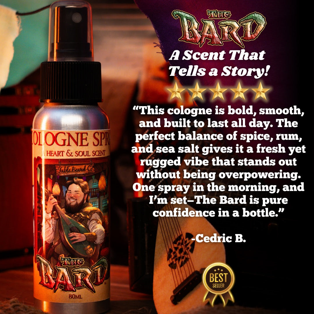 The Bard - Cologne - Inviting All Spice, Aged Dark Rum, and Black Sea Salt