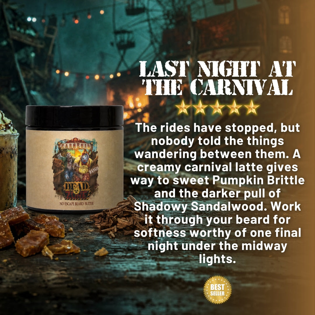Dead Zone - Beard Oil & Butter Kit - Midnight Carnival Latte, Shadowy Sandalwood, Pumpkin Brittle
