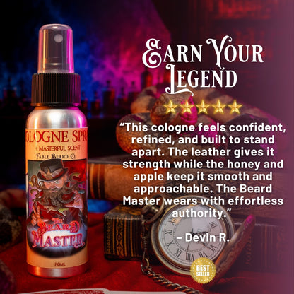 Beard Master - Cologne - Aged Leather, Killer Bee Honey, Cursed Apple Trees