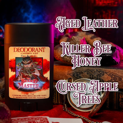 Beard Master - Deodorant - Aged Leather, Killer Bee Honey, Cursed Apple Trees