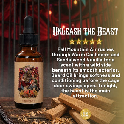 The Mane Event - Beard Oil - Fall Mountain Air, Warm Cashmere, Sandalwood Vanilla