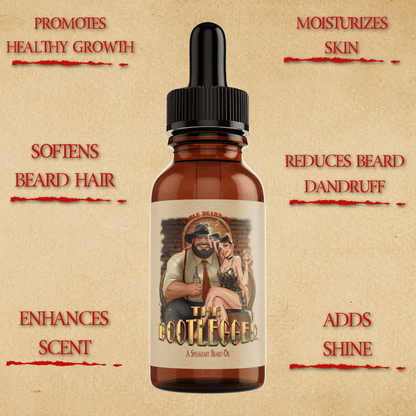 The Bootlegger - Beard Oil - Oak Barrel Whiskey, Candied Lemon, Burnt Sugar