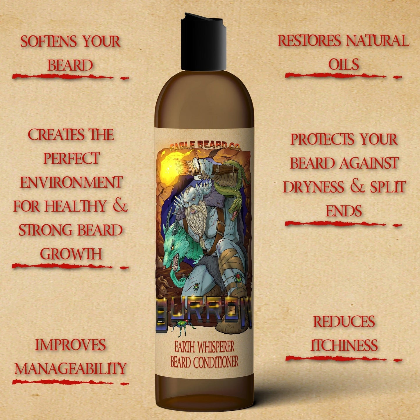 Burrow - Beard Conditioner - Mineralic Mint, Cave Dried Herbs, Lemon Zest