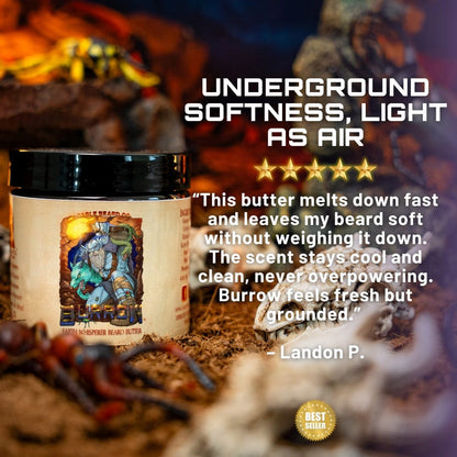Burrow - Beard Oil & Butter Kit - Mineralic Mint, Cave Dried Herbs, Lemon Zest