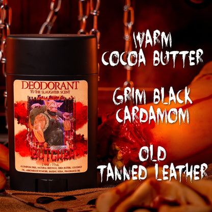 The Butcher - Deodorant - Warm Cocoa Butter, Black Cardamom, Old Tanned Leather