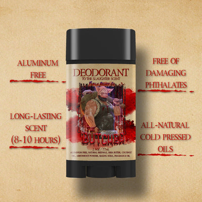 The Butcher - Deodorant - Warm Cocoa Butter, Black Cardamom, Old Tanned Leather
