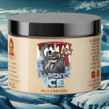 Agent Ice - Beard Butter - Frosted Cologne, Alluring Amber, Peppermint Schnapps, Devious Musk