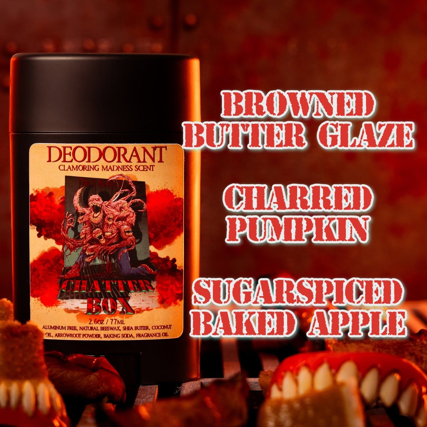 Chatterbox - Deodorant - Browned Butter Glaze, Charred Pumpkin Sugar, Spiced Baked Apple
