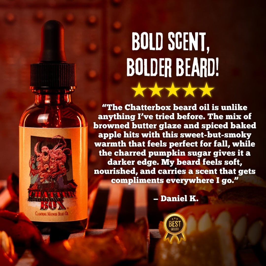 Chatterbox - Beard Oil - Browned Butter Glaze, Charred Pumpkin Sugar, Spiced Baked Apple