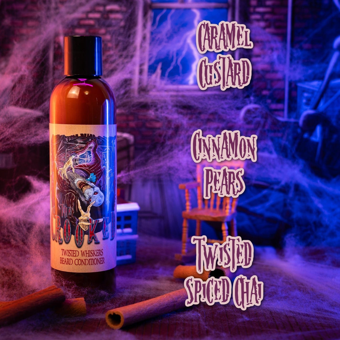 The Crooked - Beard Conditioner - Caramel Custard, Cinnamon Pears, Twisted Spiced Chai