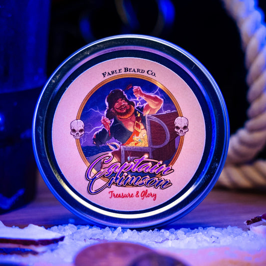 Captain Crimson - Beard Balm - Creamy Coconut, Warm Amber, Sea Salt, and Fresh Vanilla