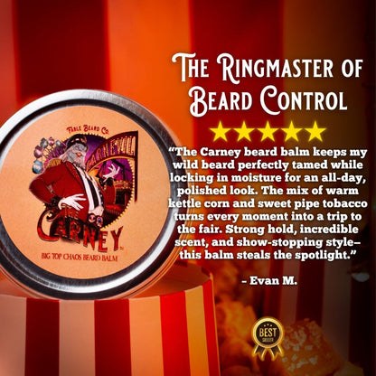 The Carney - Beard Oil & Balm Kit - Warm Kettle Corn, Salted Caramel, & Sweet Pipe Tobacco