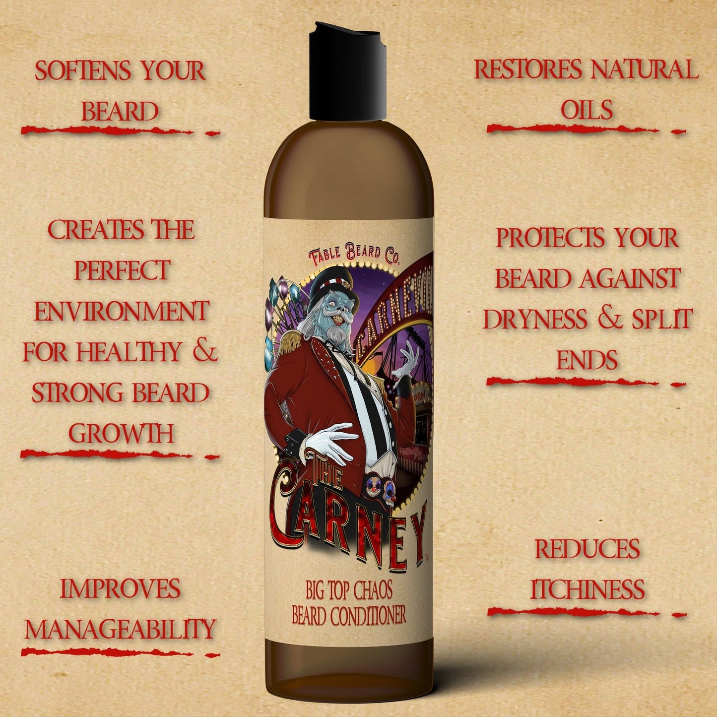 The Carney - Beard Conditioner - Warm Kettle Corn, Salted Caramel, & Sweet Pipe Tobacco