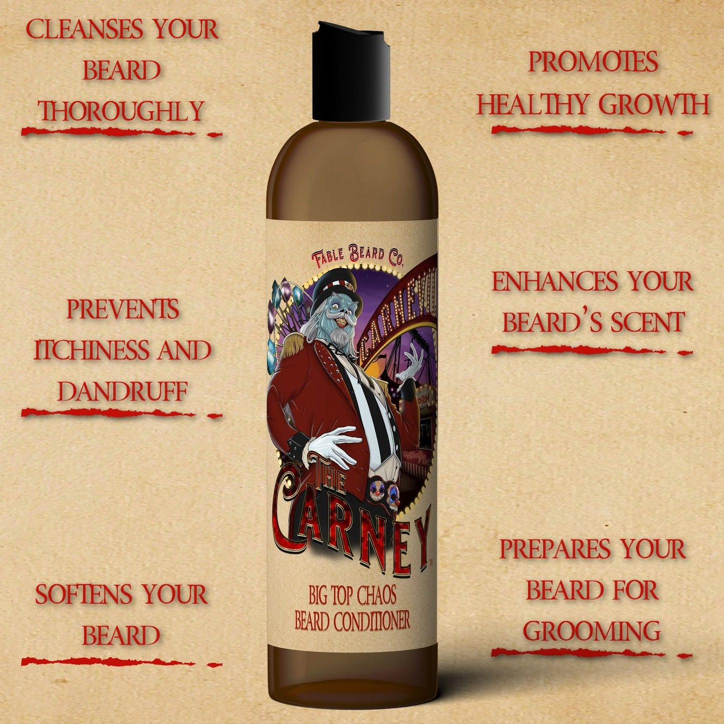 The Carney - Beard Wash - Warm Kettle Corn, Salted Caramel, & Sweet Pipe Tobacco