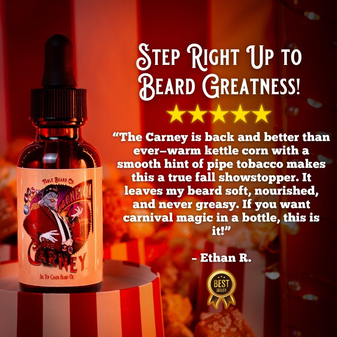 The Carney - Beard Oil - Warm Kettle Corn, Salted Caramel, & Sweet Pipe Tobacco
