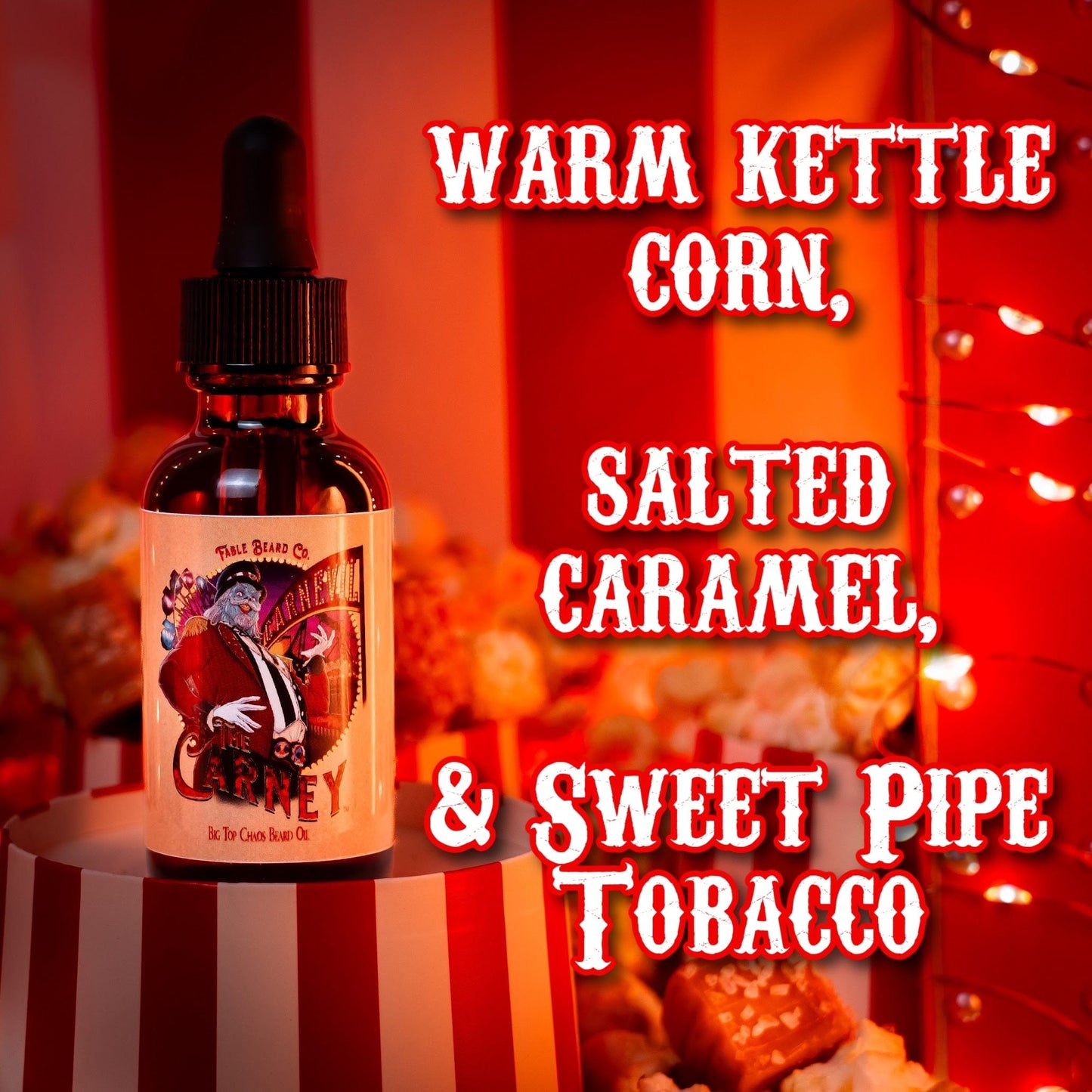 The Carney - Beard Oil & Balm Kit - Warm Kettle Corn, Salted Caramel, & Sweet Pipe Tobacco