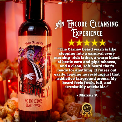 The Carney - Beard Wash - Warm Kettle Corn, Salted Caramel, & Sweet Pipe Tobacco