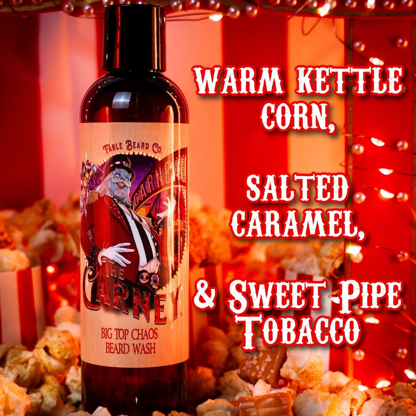 The Carney - Beard Wash - Warm Kettle Corn, Salted Caramel, & Sweet Pipe Tobacco