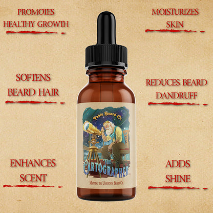 The Cartographer - Beard Oil - Galactic Espresso Grounds, Celestial Workshop, Crimson Starfruit