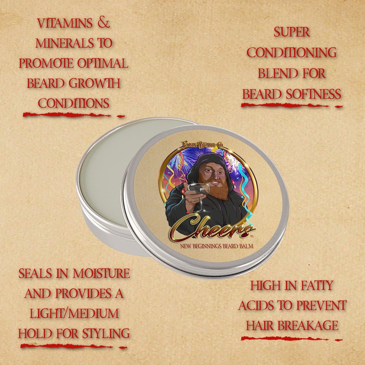 Cheers - Complete Balm Kit - Orange Creme, Aged Champagne, & Fresh Raspberries