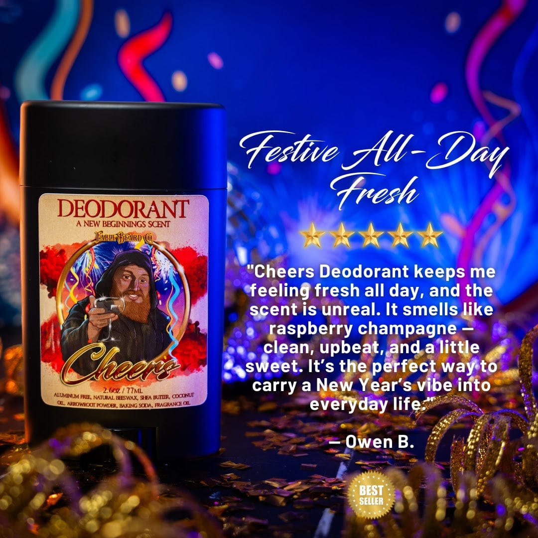 Cheers - Deodorant - Orange Creme, Aged Champagne, & Fresh Raspberries