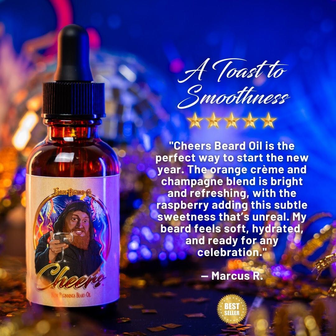 Cheers - Beard Oil - Orange Creme, Aged Champagne, & Fresh Raspberries