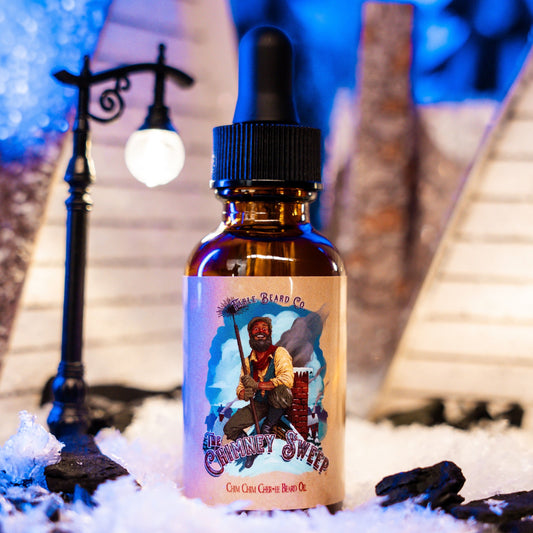 The Chimney Sweep - Beard Oil - Winterberry Bushes, Chimney Plumes, Fresh Snowfall, Woodsy Cigar