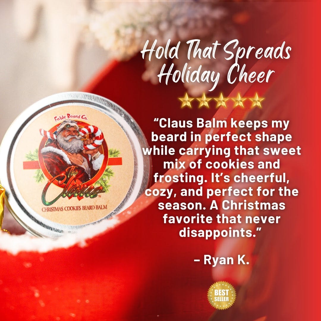 The Claus - Beard Balm - Warm Christmas Cookies, Fresh Milk, and Sweet Vanilla Frosting